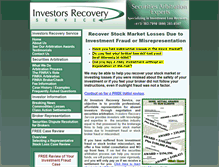 Tablet Screenshot of investorsrecoveryservice.com